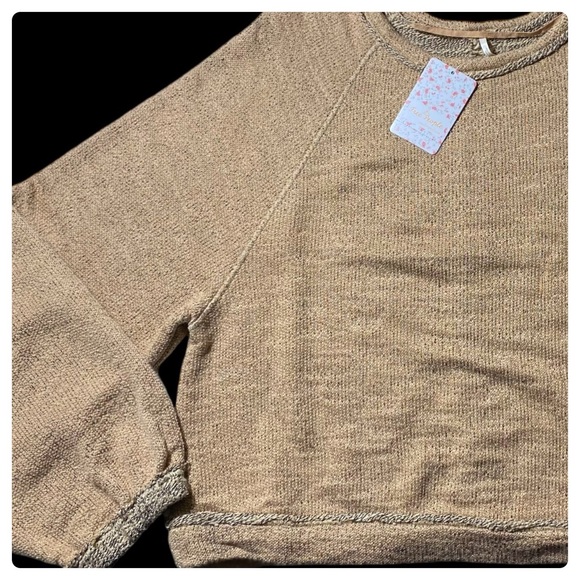 Free People Jade Cropped Pullover Sweater L ✨NWT✨ - Picture 5 of 16